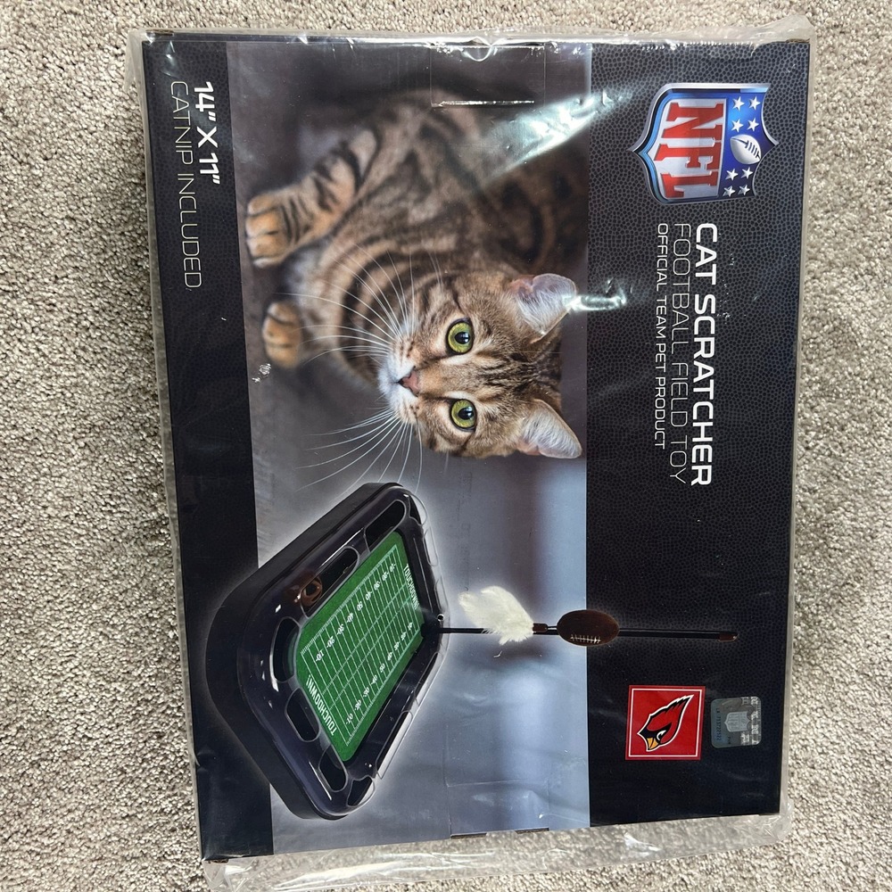NFL Arizona Cardinals Cat Scratcher Football Field Toy 14" x 11"‎ Catnip